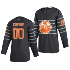 Edmonton Oilers Custom Grau Adidas 2020 NHL All-Star Trikot Authentic - Herren